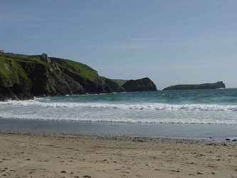 Photo showing a sandy beach
