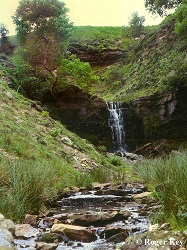 Photo showing a waterfall